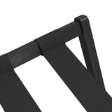 Luggage Rack Black 68x38x58 cm Bamboo