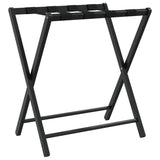 Luggage Rack Black 68.5x38x58 cm Bamboo - Front View