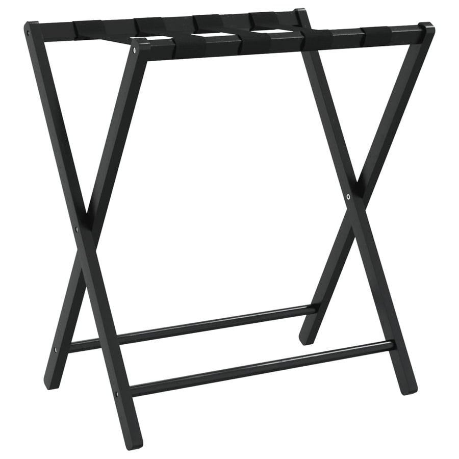 Luggage Rack Black 68.5x38x58 cm Bamboo