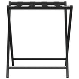 Luggage Rack Black 68.5x38x58 cm Bamboo - Side View