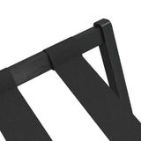 Luggage Rack Black 68.5x38x58 cm Bamboo - Rear View