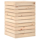 Laundry Basket 44x44x66 cm Solid Wood Pine - Front View