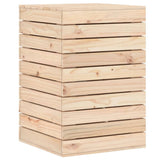 Laundry Basket 44x44x66 cm Solid Wood Pine - Close-Up Angle