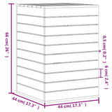 Laundry Basket 44x44x66 cm Solid Wood Pine
