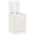 Laundry Basket White 44x44x66 cm Solid Wood Pine