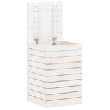 Laundry Basket White 44x44x66 cm Solid Wood Pine - Top-Down View