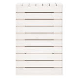 Laundry Basket White 44x44x66 cm Solid Wood Pine - Rear View