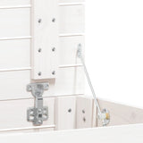 Laundry Basket White 44x44x66 cm Solid Wood Pine - Low Angle