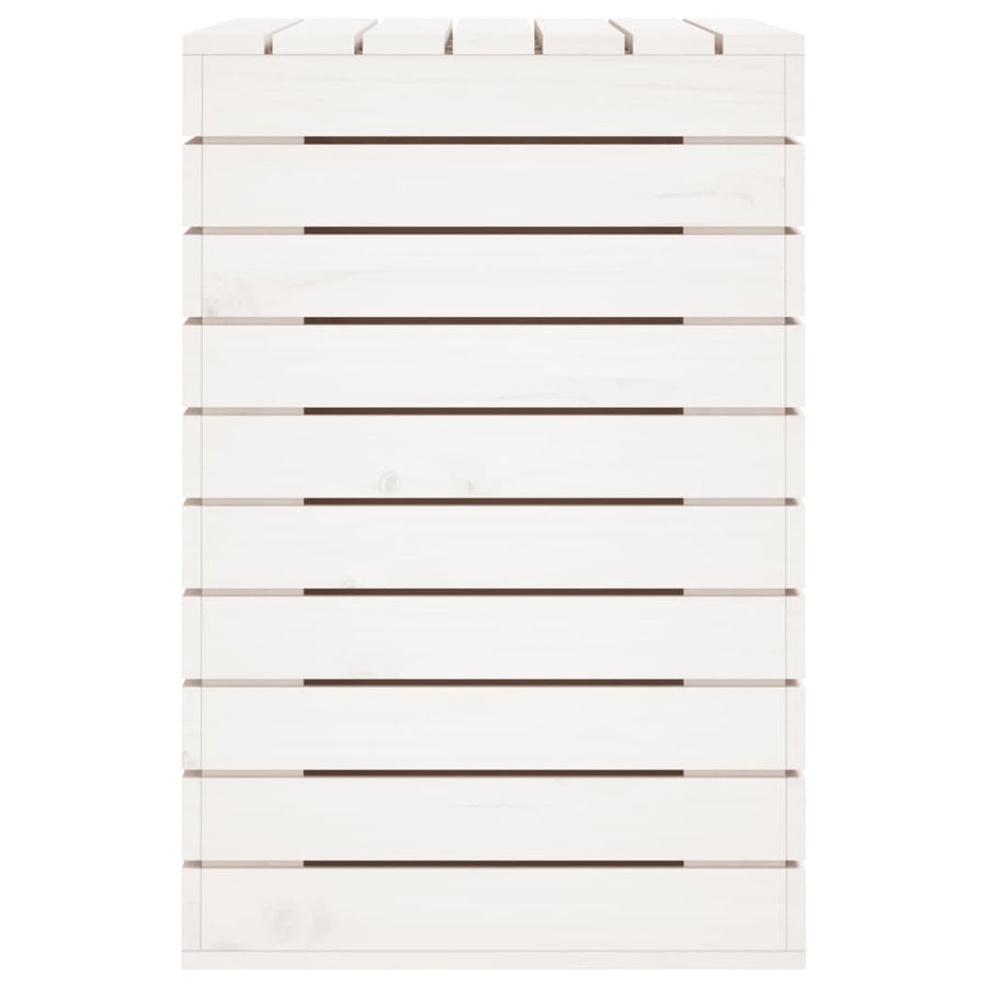 Laundry Basket White 88.5x44x66 cm Solid Wood Pine