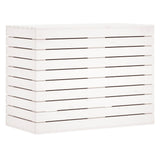 Laundry Basket White 88.5x44x66 cm Solid Wood Pine - Close-Up Angle