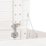 Laundry Basket White 88.5x44x66 cm Solid Wood Pine - Low Angle