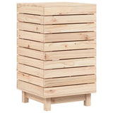Laundry Basket 44x44x76 cm Solid Wood Pine - Front View