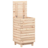 Laundry Basket 44x44x76 cm Solid Wood Pine - Top-Down View