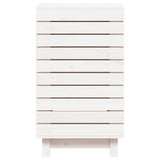 Laundry Basket White 44x44x76 cm Solid Wood Pine - 45-Degree Angle