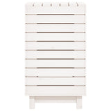 Laundry Basket White 44x44x76 cm Solid Wood Pine