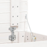 Laundry Basket White 44x44x76 cm Solid Wood Pine - Low Angle