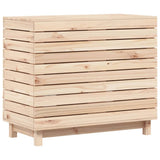Laundry Basket 88.5x44x76 cm Solid Wood Pine - Front View