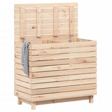 Laundry Basket 88.5x44x76 cm Solid Wood Pine - Side View