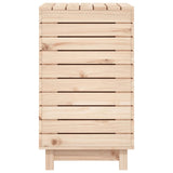 Laundry Basket 88.5x44x76 cm Solid Wood Pine - Rear View