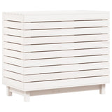 Laundry Basket White 88.5x44x76 cm Solid Wood Pine