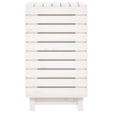 Laundry Basket White 88.5x44x76 cm Solid Wood Pine - Rear View