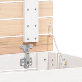 Laundry Basket White 88.5x44x76 cm Solid Wood Pine - Low Angle