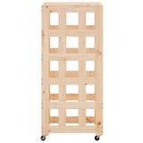 Log Holder with Wheels 40x49x110 cm Solid Wood Pine