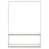 Clothes Rack with Shoe Storage White 113x40x157.5 cm Solid Wood Pine