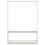 Clothes Rack with Shoe Storage White 113x40x157.5 cm Solid Wood Pine