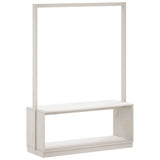 Clothes Rack with Shoe Storage White 113x40x157.5 cm Solid Wood Pine - Rear View
