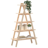 5-Tier Shelf A-shape 110x40x180.5 cm Solid Wood Pine - Side View