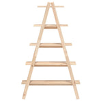 5-Tier Shelf A-shape 110x40x180.5 cm Solid Wood Pine