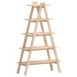 5-Tier Shelf A-shape 110x40x180.5 cm Solid Wood Pine - 45-Degree Angle