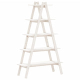 5-Tier Shelf A-shape 110x40x180.5 cm Solid Wood Pine - Rear View