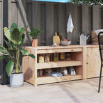 Outdoor Kitchen Cabinet MEPPEL 106x55x64 cm Solid Wood Pine