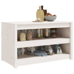 Outdoor Kitchen Cabinet MEPPEL White 106x55x64 cm Solid Wood Pine