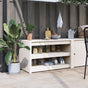 Outdoor Kitchen Cabinet MEPPEL White 106x55x64 cm Solid Wood Pine
