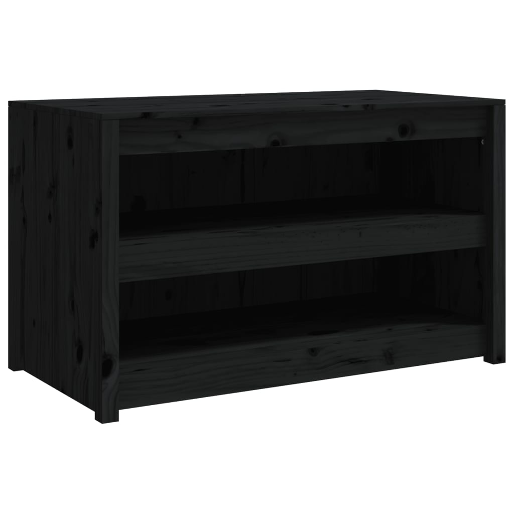 Outdoor Kitchen Cabinet MEPPEL Black 106x55x64 cm Solid Wood Pine