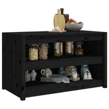 Outdoor Kitchen Cabinet MEPPEL Black 106x55x64 cm Solid Wood Pine