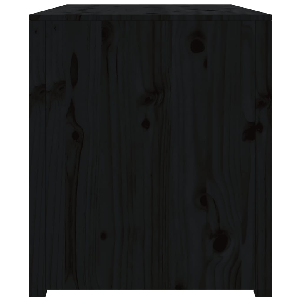 Outdoor Kitchen Cabinet MEPPEL Black 106x55x64 cm Solid Wood Pine