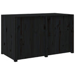 Outdoor Kitchen Cabinet MEPPEL Black 106x55x64 cm Solid Wood Pine