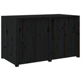 Outdoor Kitchen Cabinet MEPPEL Black 106x55x64 cm Solid Wood Pine - Rear View
