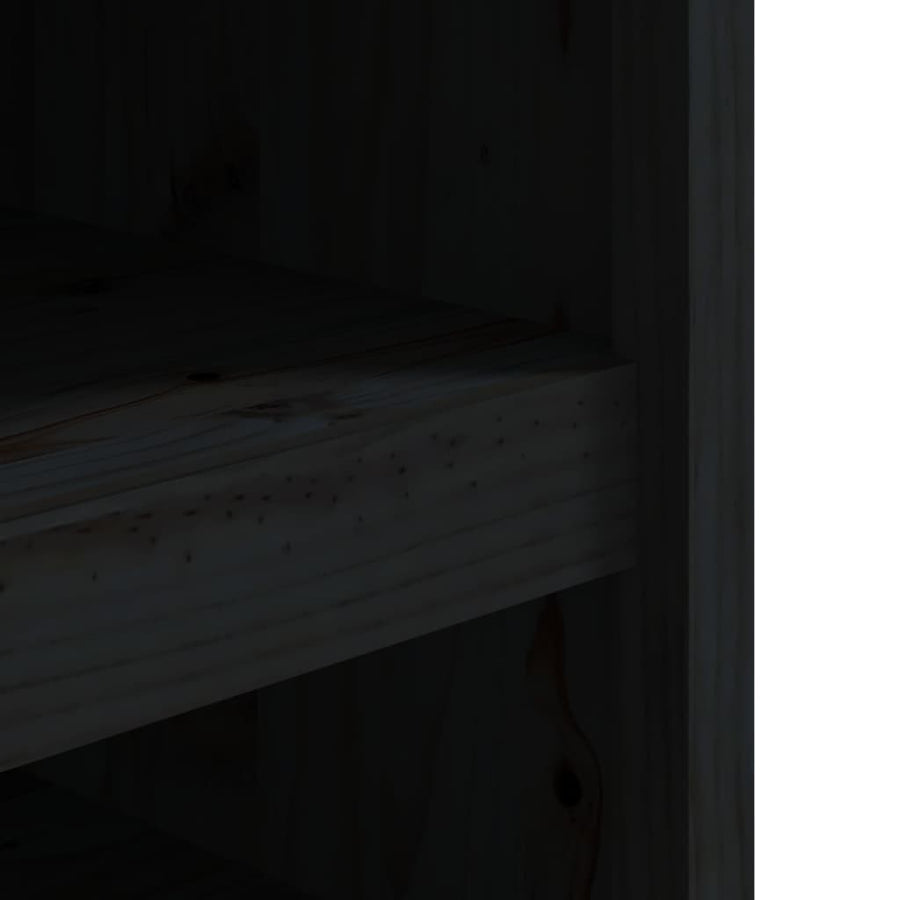 Outdoor Kitchen Cabinet MEPPEL Black 106x55x64 cm Solid Wood Pine