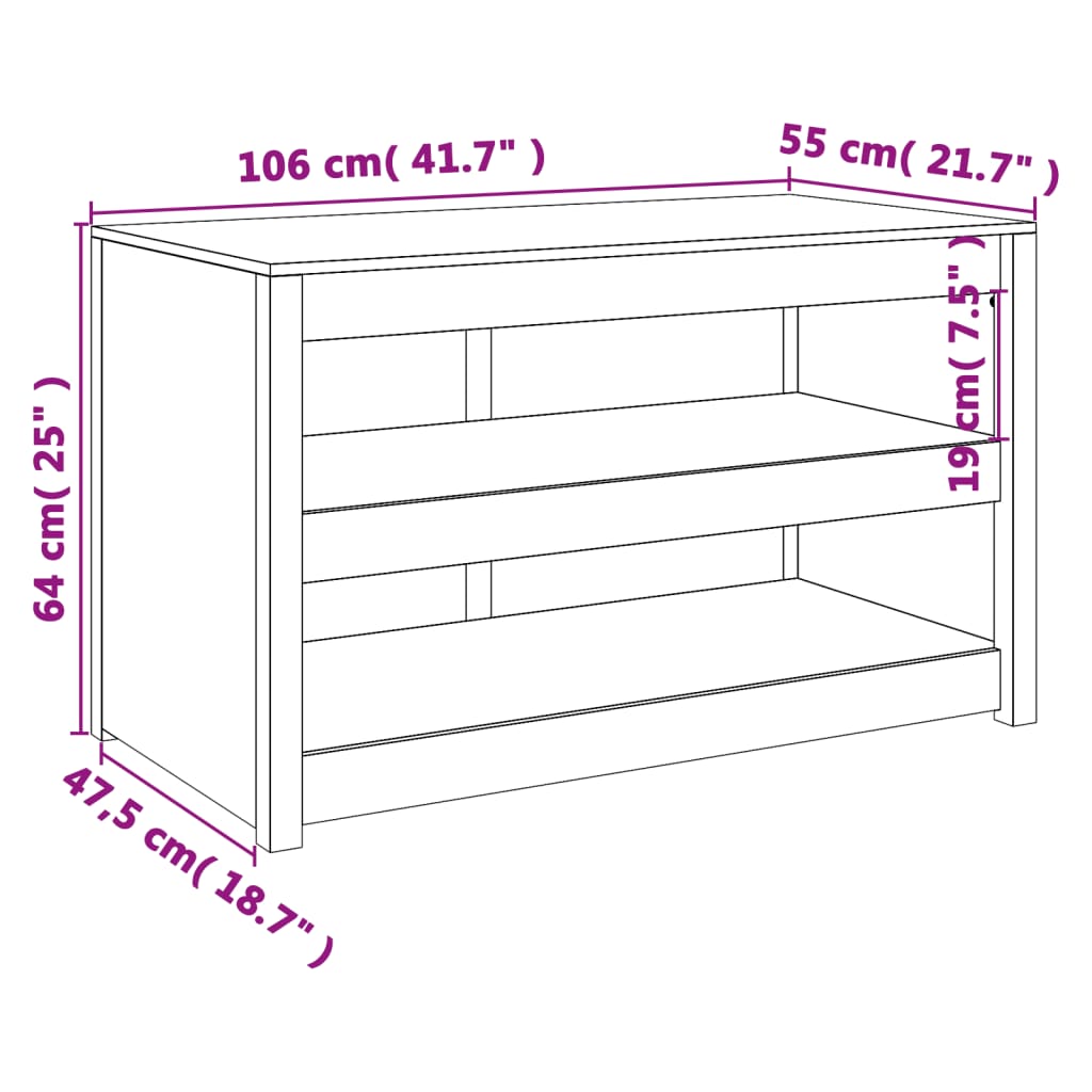 Outdoor Kitchen Cabinet MEPPEL 106x55x64 cm Solid Wood Douglas