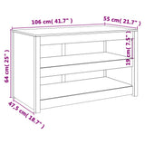 Outdoor Kitchen Cabinet MEPPEL 106x55x64 cm Solid Wood Douglas