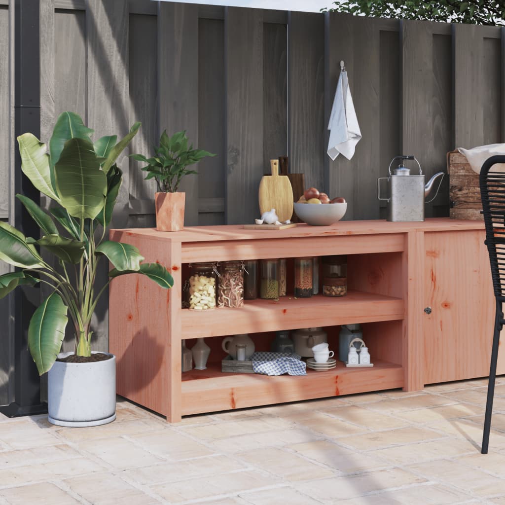 Outdoor Kitchen Cabinet MEPPEL 106x55x64 cm Solid Wood Douglas