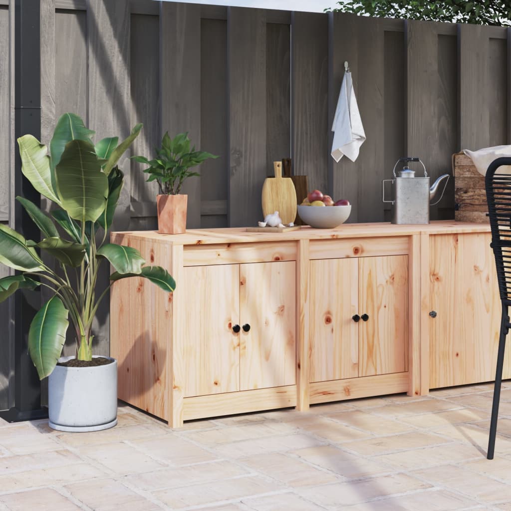Outdoor Kitchen Cabinet MEPPEL 106x55x64 cm Solid Wood Pine