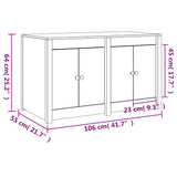 Outdoor Kitchen Cabinet MEPPEL 106x55x64 cm Solid Wood Douglas