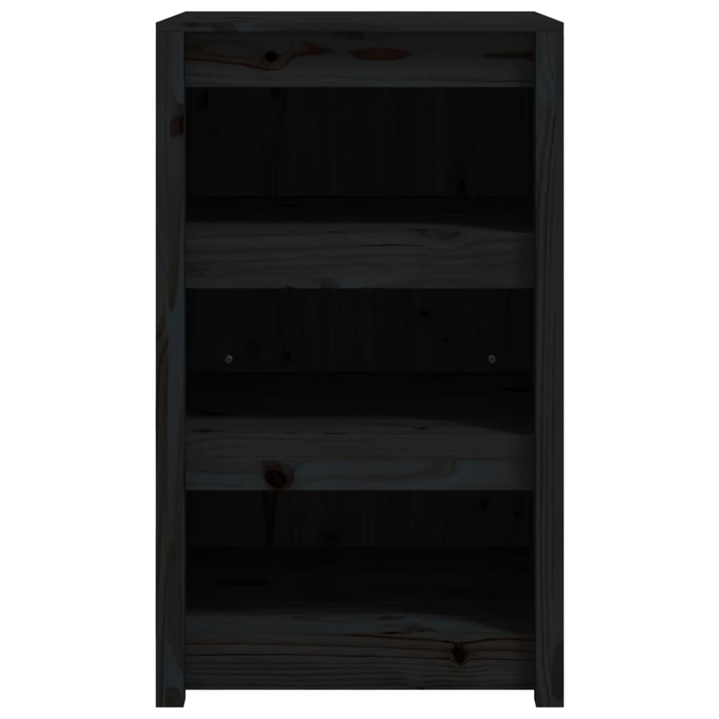 Outdoor Kitchen Cabinet MEPPEL Black 55x55x92 cm Solid Wood Pine