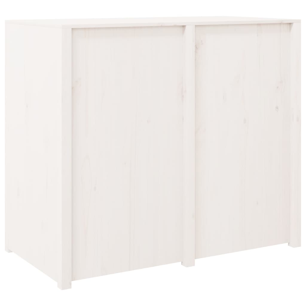 Outdoor Kitchen Cabinet MEPPEL White 106x55x92 cm Solid Wood Pine